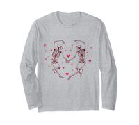 Skeleton Love Dance | Carino Gotico San Valentino Romance Maglia a Manica