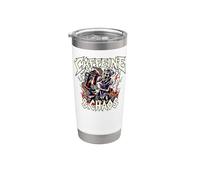 Skeleton Nurse Caffeine & Chaos Night Shift Bicchiere termico in acciaio inox doppia parete