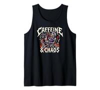 Skeleton Nurse Caffeine & Chaos Night Shift Canotta