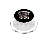 Skeleton Nurse Caffeine & Chaos Night Shift PopSockets PopGrip per MagSafe