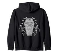 Skeleton Ouija Ciao Sì No Gotico Ouija Pagano Paranormale Felpa con Cappuccio