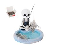 Skeleton Paper Clip Holder, Fishing Storage Tray, Gothic Magnet, Desk