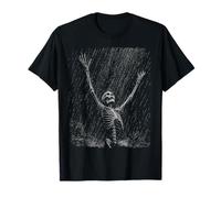 Skeleton Rain Goth Emo Dad Vintage Graphic Maglietta