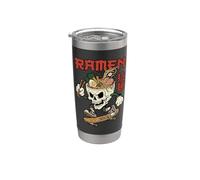 Skeleton Ramen Skater - Tavola giapponese con noodle Bowl Bicchiere termico in acciaio inox doppia parete