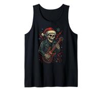 Skeleton Rocker Electric Guitar Edgy Christmas Cool Canotta