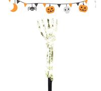 Skeleton Stakes Halloween, Halloween Skeleton, Solar-Powered Lights with Realistic Ghost Arm Design, Spooky Cemetery Props for Garden, Front Yard, Pathway, Lawn Decor, Outdoor Haunted House