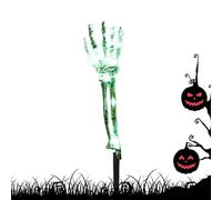 Skeleton Stakes Halloween, Solar Powered Lights, Realistic Skeleton Ghost, Cemetery Props, Garden Lawn Decor, Fronte Cortile, Backyard, Pathway Outdoor Decoration, Green, Yellow