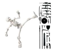 Skeleton Toy, Small Action Figurine, 5.12x1.38in Realistic Movable Joint Model, Detailed Accessories Included, Portable Display Decoration for Decor, Party Games, Role Playing, Desk