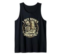 Skeleton Vintage Compro Libri Come se Fossi immortale Bookworms Canotta