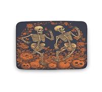 Skeletons Dancing With Pumpkins Zerbino Ingresso Trappola Sporco Zerbino Asciugapassi Assorbente Tappeto Entrata Per Cucina Vasca Corridoio 40X60Cm