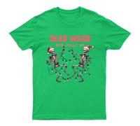 Skeletons Dead Inside But T-Shirt Unisex Regalo Retrò Divertente Donna...