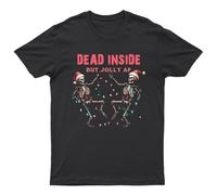 Skeletons Dead Inside But T-Shirt Unisex Regalo Retrò Divertente Donna...