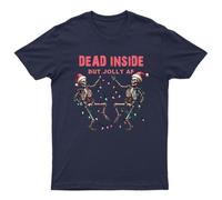 Skeletons Dead Inside But T-Shirt Unisex Regalo Retrò Divertente Donna...
