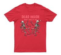 Skeletons Dead Inside But T-Shirt Unisex Regalo Retrò Divertente Donna...