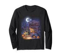 Skellie Motel - Scheletro Divertente per Halloween, Stile Vintage Maglia a Manica