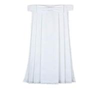 SKÉMATA - Pettorina in Cotone per Avvocato con Pizzo San Gallo 1 Cm | Rifinisce l'Abbigliamento Forense con un Tocco di Stile | Indossabile in modo Semplice e Pratico grazie alla Fascetta in Velcro