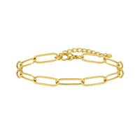 SKENUDY Braccialetti placcati oro/argento con motivo in rilievo, per donne, Dainty Stack Trendy, impilabili, impermeabili, con clip di carta per il corpo, regali per le donne, 6,7 Zoll, Acciaio