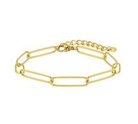 SKENUDY Braccialetti placcati oro/argento con motivo in rilievo, per donne, Dainty Stack Trendy, impilabili, impermeabili, con clip di carta per il corpo, regali per le donne, 6,7 Zoll, Acciaio