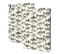 Sketch Big Eye Fish Print - Custodia compatibile con iPad Air di terza generazione, custodia per tablet compatibile con iPad Pro da 10,5 pollici, accensione e spegnimento automatico, supporto a libro