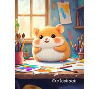 Sketch Book: Hamster in Art Studio: Perfect for drawing, doodling, journaling, and more. Size 8.5 x 11 inches and 100 blank pages