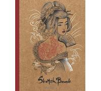 Sketch Book: Large Notebook for Drawing, Writing, Doodling, Sketching or Painting. Japanese Cover Style Sketchbook vol-4 (Blank pages Drawing & Write journal ) for girls, women, teenage ...