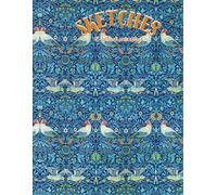 Sketch Book - William Morris Design: Blank page, 8.5" x 11" Sketchbook, "Birds" by William Morris