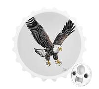 Sketch of Bald Eagle - Apribottiglie magnetico per immersioni, strumento da cucina salvaspazio, divertente apribottiglie e magnete da frigorifero, per campeggio, viaggi, campeggio, stile bianco
