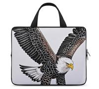 Sketch of Bald Eagle - Custodia protettiva per computer portatile da 10 pollici, per viaggi d'affari e viaggi, valigetta per laptop o tablet
