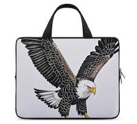 Sketch of Bald Eagle - Custodia protettiva per computer portatile da 13 pollici, per viaggi d'affari e viaggi, valigetta per laptop o tablet