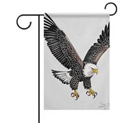 Sketch of Bald Eagle Diving Summer Garden Flag Double Face 30,5 x 45,7 cm Bandiere da giardino Primavera Sole Bandiere da giardino Stagionale Benvenuto Outdoor Bandiera Decorazione