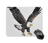 Sketch of Bald Eagle Diving - Tappetino per mouse quadrato portatile con base in gomma antiscivolo, 20 x 25 cm, ultra sottile, per computer, laptop, accessori da scrivania da ufficio