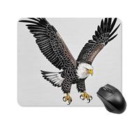 Sketch of Bald Eagle Diving - Tappetino per mouse quadrato portatile con base in gomma antiscivolo, 25 x 30 cm, ultra sottile, per computer, laptop, accessori da scrivania da ufficio