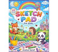 Sketch Pad for Kids: Blank Sketch Book for Children Ages 6-10 : 100 Premium White Pages, Large 8.5”x11”: 200 Fun Drawing Ideas Included-Perfect Art ... & Young Artists to Learn, Create and Explore