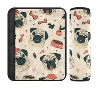 Sketch Style Cute Cartoon Dogs 2 Pack cintura di sicurezza Protector Rilascio stress al collo e alle spalle per camion funda para cinturón de carro
