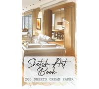 SketchArt Book for Artists - 8x11 Blank Notebook with Cream Paper - 200 Pages for Drawing & Sketching