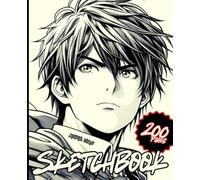 Sketchbook 200 Pages: Anime Aesthetic Portrait Sketch Book for Teen Girls Boys Artist Sketching Doodling Writing Manga Comic Artwork 100 Blank Sheets Artists or Beginners Sketchpad