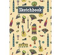 Sketchbook: 8.5 x 11 Notebook for Creative Drawing and Sketching Activities with Madrid Spain Themed Cover Design