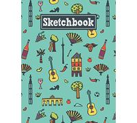 Sketchbook: 8.5 x 11 Notebook for Creative Drawing and Sketching Activities with Madrid Spain Themed Cover Design