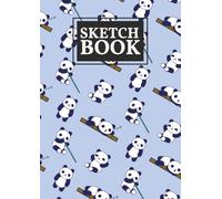 Sketchbook A4 (Light Blue): Cute Panda Bear Pattern Cover Drawing Pad for Artists, Beginners and Creative Girls Boys Women 120 Blank Pages