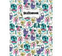 Sketchbook: Awesome Dogs Friends Sketch Book for Drawing: Blank Sketch Pad for Drawing for Kids: Sketchpad for Drawing for Kids, Bleed Proof Art Sketch Book 8.5 x 11