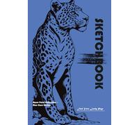 Sketchbook: Azure Pulse Collection - Blue Core Edition: Tiger Themed Sketchbook for Drawing & Doodling - 6x9 Inch, 100 Pages