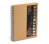 Sketchbook (Basic Large Spiral Kraft): Acid-Free Quality Paper (128 pages)