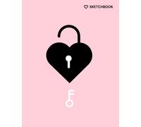 Sketchbook: BlackPink Hart Lock Journal/Sketchbook, 114 Line Pages, 8.5'' x 11'', White paper, Doodle and Draw