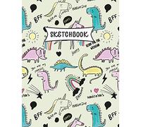 Sketchbook: Cartoon Dinosauri blocco da disegno per bambini | Libro di schizzi per i più piccoli