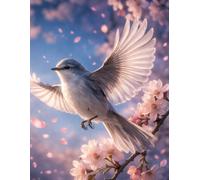 Sketchbook - Cherry Blossom Bird: A creative space for sketching, doodling, and imaginative ideas