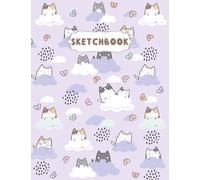 Sketchbook: Cute Cats Kawaii Large Sketch book and Notebook for Girls and Artist Kids To Drawing and Sketching or Doodling, 110 Pages of "8.5x11".