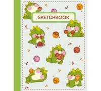 Sketchbook: Cute Dinosaur & Cookies Kawaii Sketch Book & Drawing Notebook for Kids to Doodle & Draw | White Blank Pages