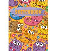 Sketchbook: Cute Kawaii Cat Pattern for Girls and Creative Kids Large Notebook for Drawing, Sketching & Doodling, 110 Pages of 8.5 x 11 Inches