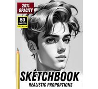 Sketchbook: Realistic Proportions: Master Realistic Face Proportions with 20% Opacity Tracing Pages - Ideal for Pencil, Ink & Marker Practice