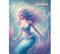 Sketchbook: Sketch Book/Pad for Girls/Kids With Mermaid Cover. Large, Blank 8.5 x 11 Sketchpad for Art - Drawing, Sketching, Painting, etc. 120 Pages.